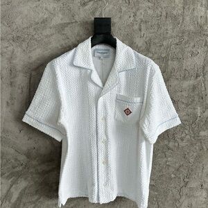 CASABLANCA White Monogram Towelling Shirt